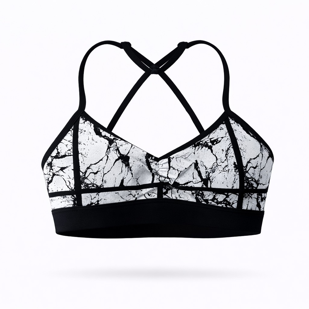 Marble Print Sports Bra